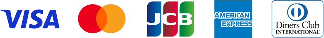 VISA mastercard JCB AMEX Diners Club INTERNATIONAL